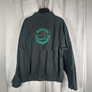 Masters Collection Jacket 1998 Size Large Vintage Black Green Cotton RARE